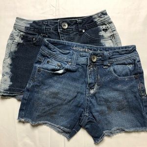 Justice brand girls denim shorts size 12S